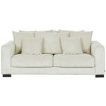 2,5-SITZER  in Cord Beige  - Beige/Schwarz, KONVENTIONELL, Holz/Textil (203/83/126cm) - Hom`in