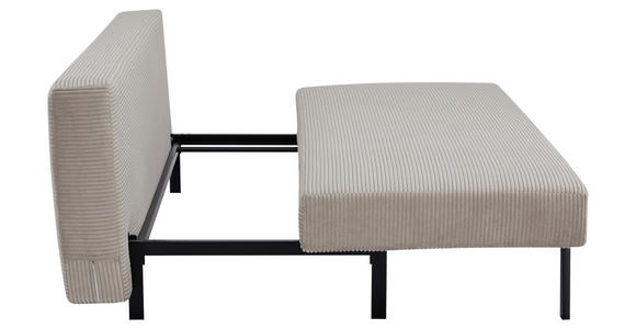 SCHLAFSOFA Cord Beige  - Beige/Schwarz, Design, Textil/Metall (191/92/99cm) - Carryhome