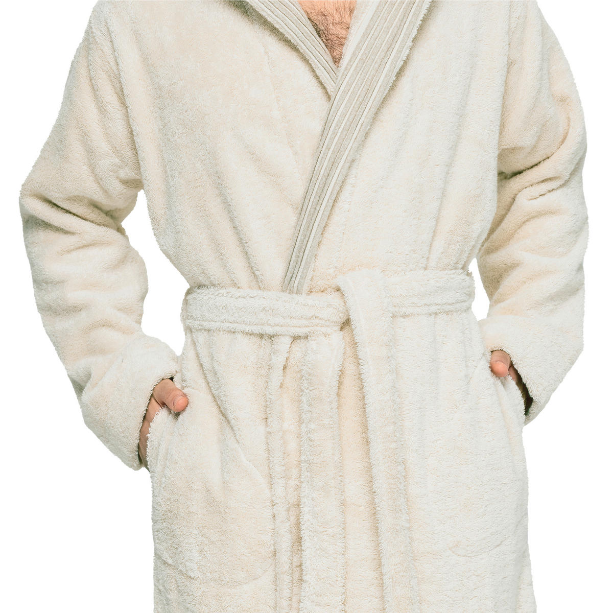 BADEMANTEL XS Unisex  - Naturfarben, Basics, Textil (XSnull) - Moeve