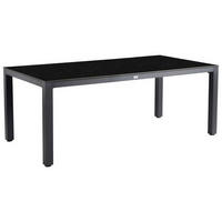 GARTENTISCH 220/100/75 cm Metall Anthrazit rechteckig  - Anthrazit, Basics, Kunststoff/Metall (220/100/75cm) - Tierra Outdoor