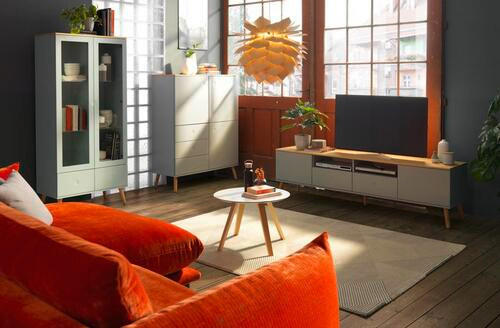 TV-ELEMENT - Eichefarben/Grau, MODERN, Holz/Holzwerkstoff (192/54/43cm)
