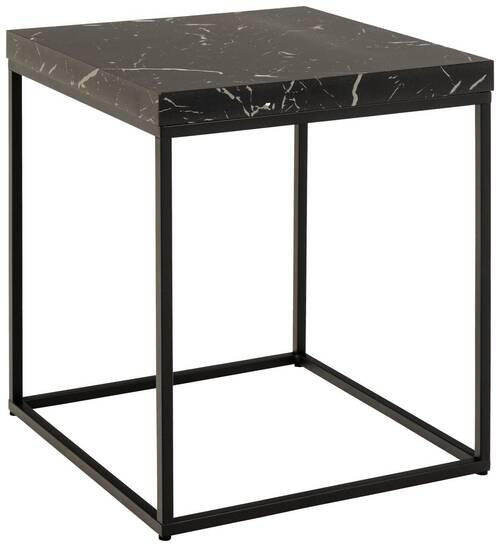 BEISTELLTISCH 40/40/45 cm Schwarz quadratisch  - Schwarz, Design, Holzwerkstoff/Metall (40/40/45cm) - Livetastic