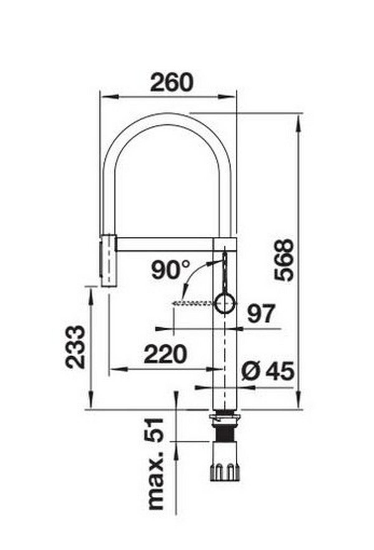 KÜCHENARMATUR 527462  - Edelstahlfarben, Basics, Metall (10,6/56,2/25,8cm) - Blanco