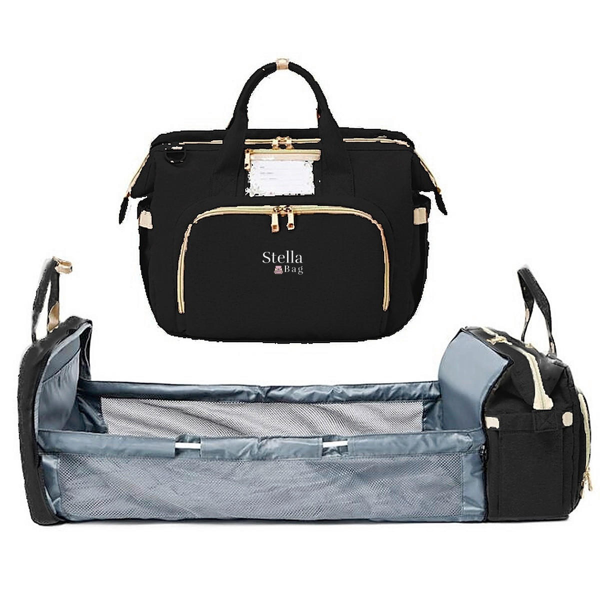 WICKELTASCHE Stella Bag  - Schwarz, Basics, Textil (40/30/20cm)