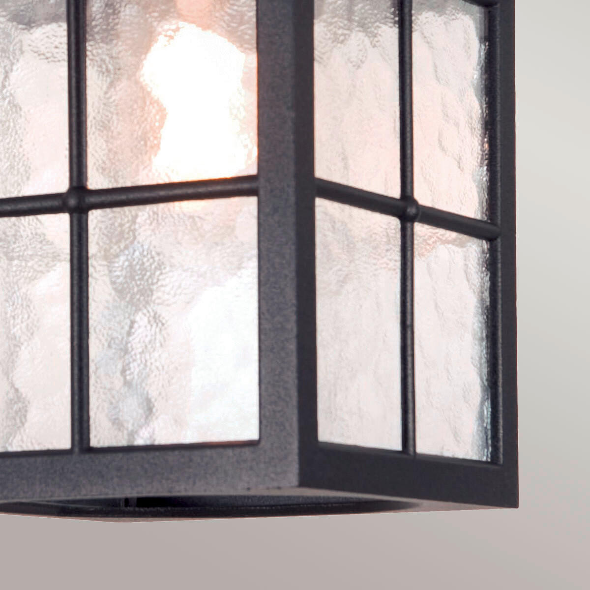 PLAFONNIER EXTÉRIEUR - Schwarz, Konventionell, Glas/Metall (28/18,5/18,5cm) - Elstead Lighting