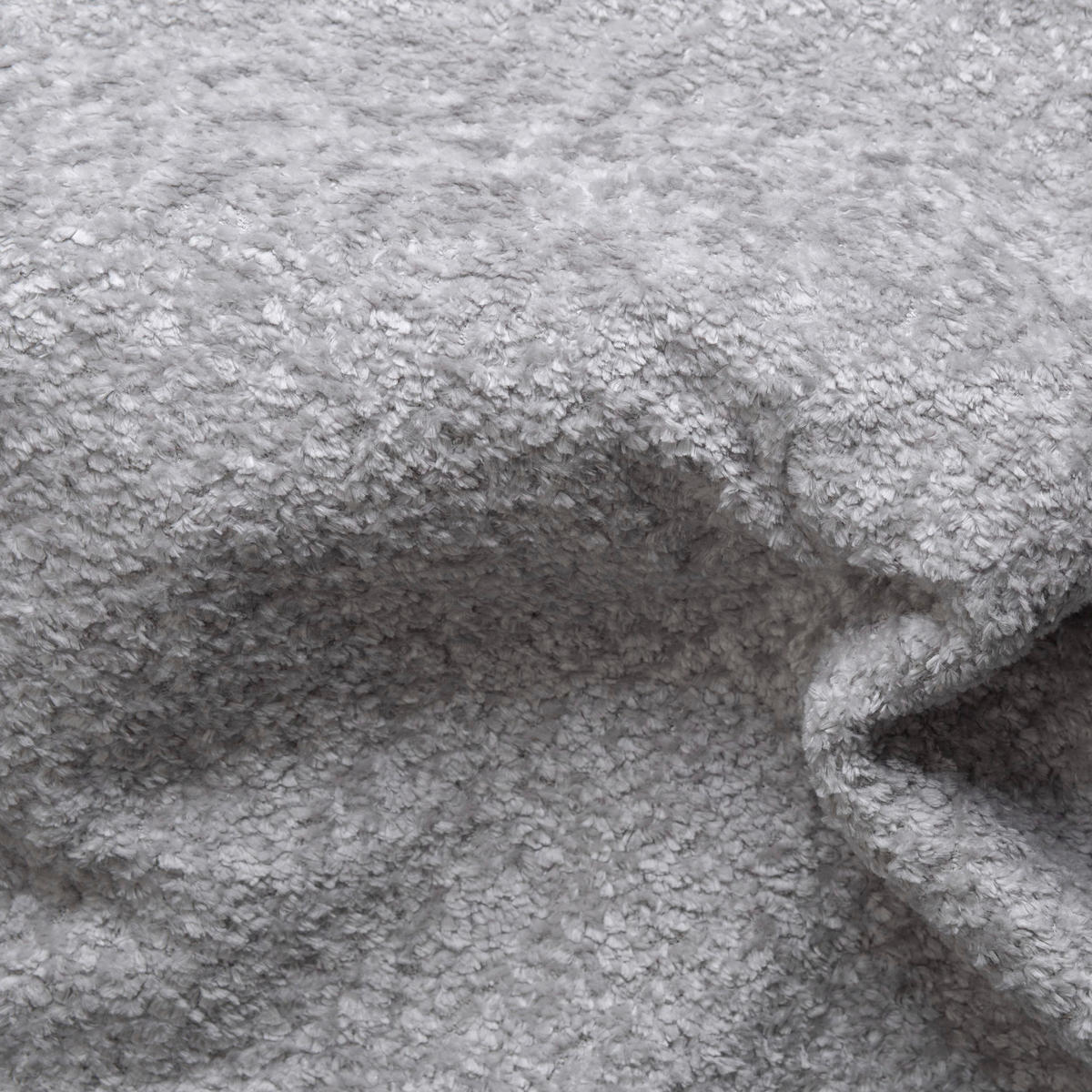 ECKSOFA in Chenille Hellgrau  - Hellgrau/Schwarz, Konventionell, Holz/Textil (180/266cm) - MID.YOU