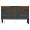 KOMMODE  in 130/83/45 cm  - Eichefarben/Anthrazit, Design, Holz/Holzwerkstoff (130/83/45cm)