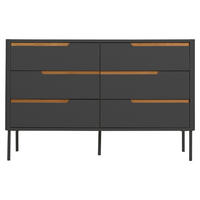 KOMMODE  in 130/83/45 cm  - Eichefarben/Anthrazit, Design, Holz/Holzwerkstoff (130/83/45cm)
