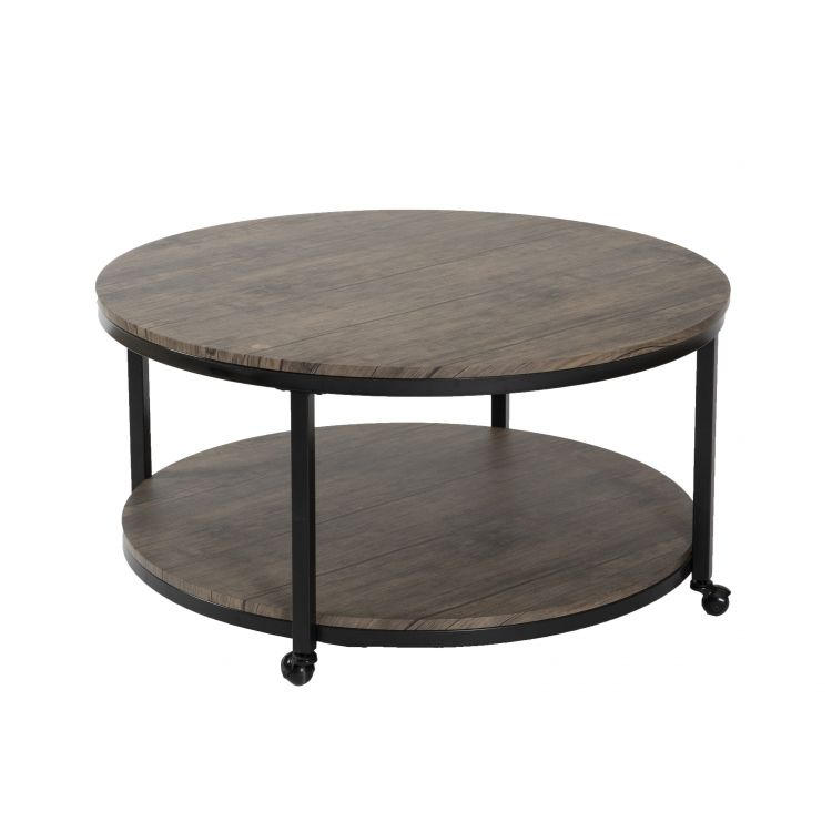 SOFFBORD i trämaterial, metall 91/52 cm  - brun/svart, Design, metall/trämaterial (91/52cm) - Best Price