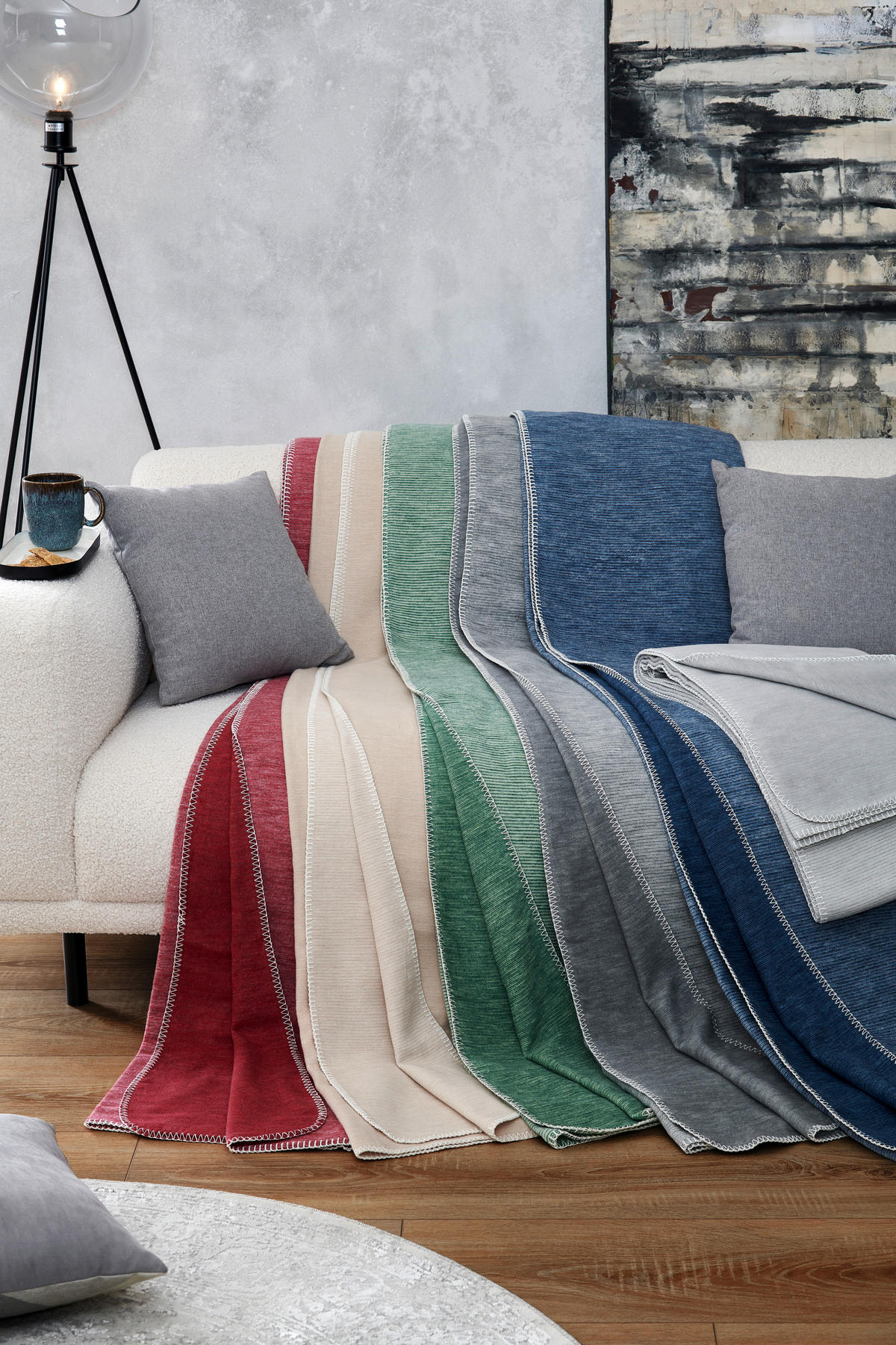 PLAID LEELA 140/200 cm  - Naturfarben, Basics, Textil (140/200cm) - Bio:Vio
