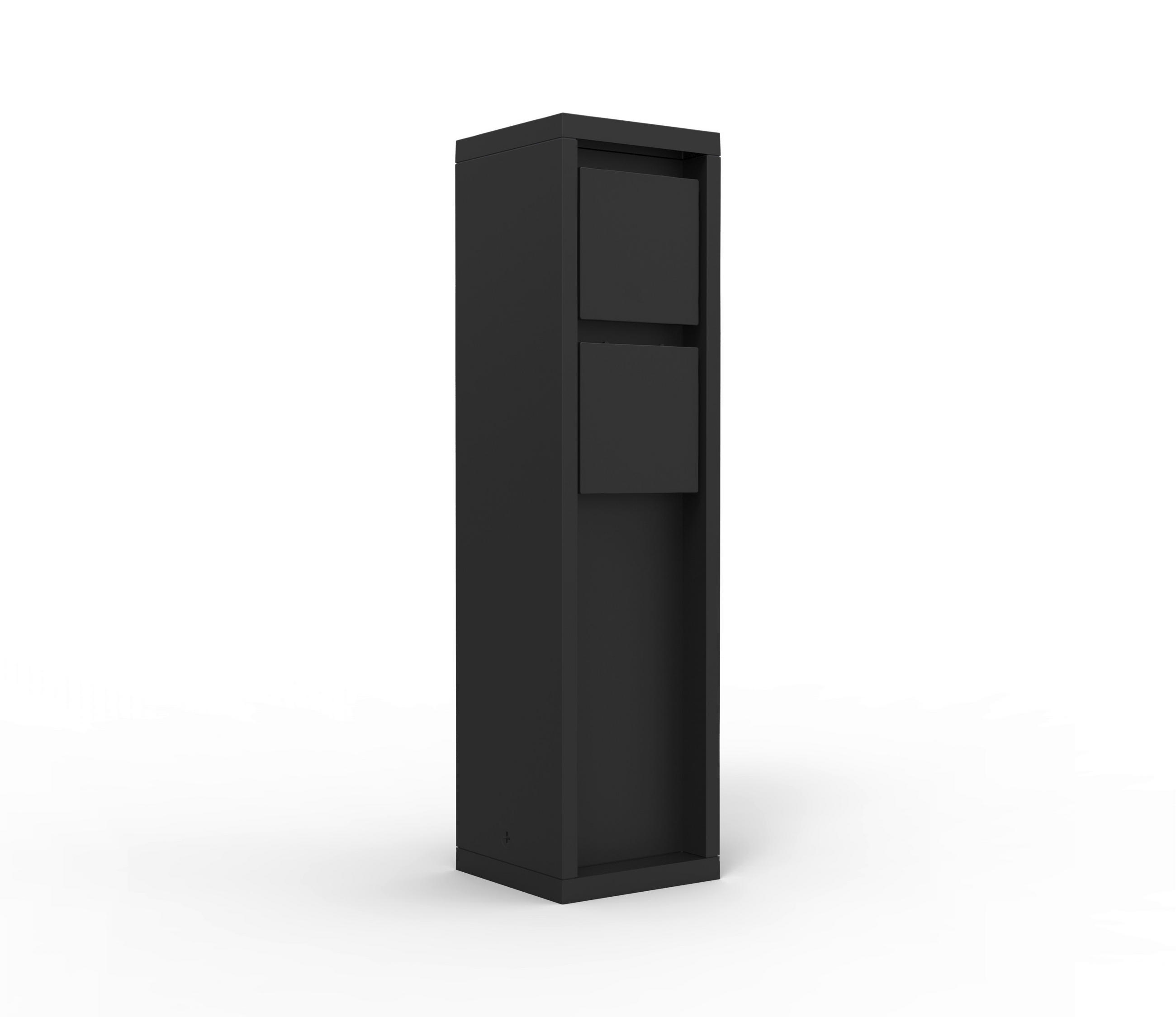 GARTENSTECKDOSE   - Schwarz, Design, Metall (31,00/8,00/8,00cm)
