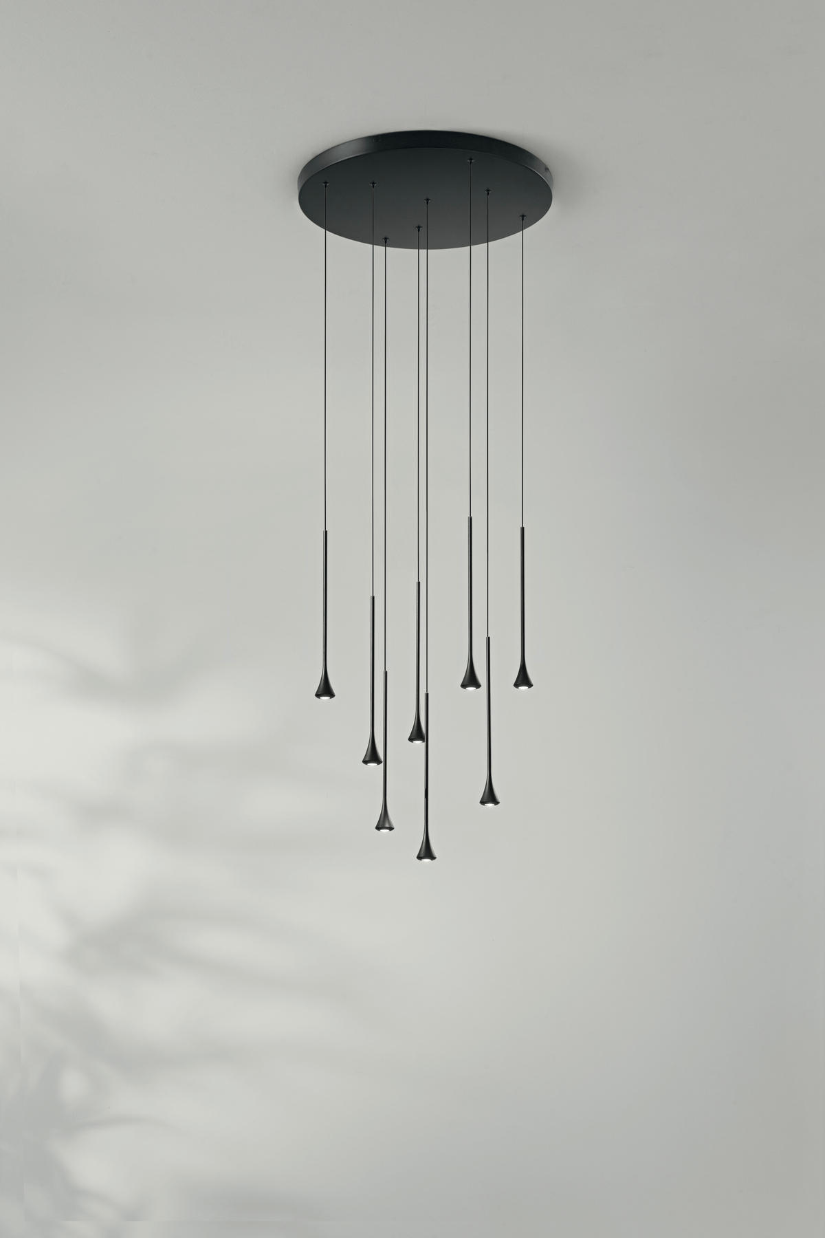 LED-HÄNGELEUCHTE SUSA 50/200 cm   - Schwarz, KONVENTIONELL, Metall (50/200cm) - Fabas Luce