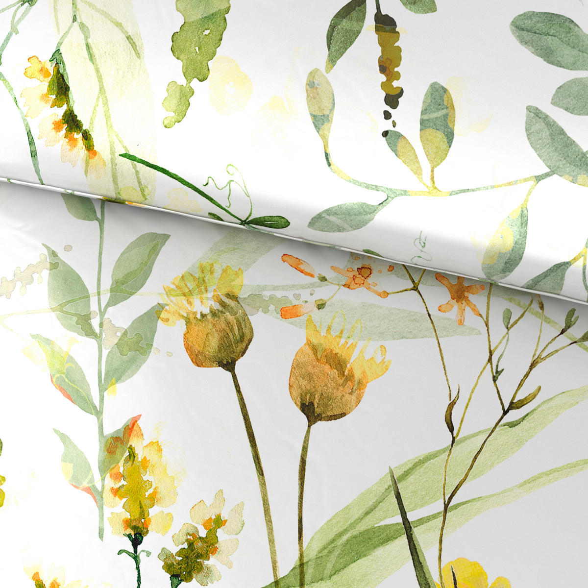 POSTELJINA FROWN 140/200 cm saten zelena, bela  - zelena/bela, Konvencionalno, tekstil (140/200cm) - Esposa