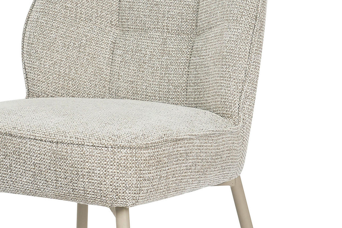 STUHL-SET 2 Stück  Chenille  Beige  - Beige, MODERN, Textil/Metall (48/84/62cm) - MID.YOU