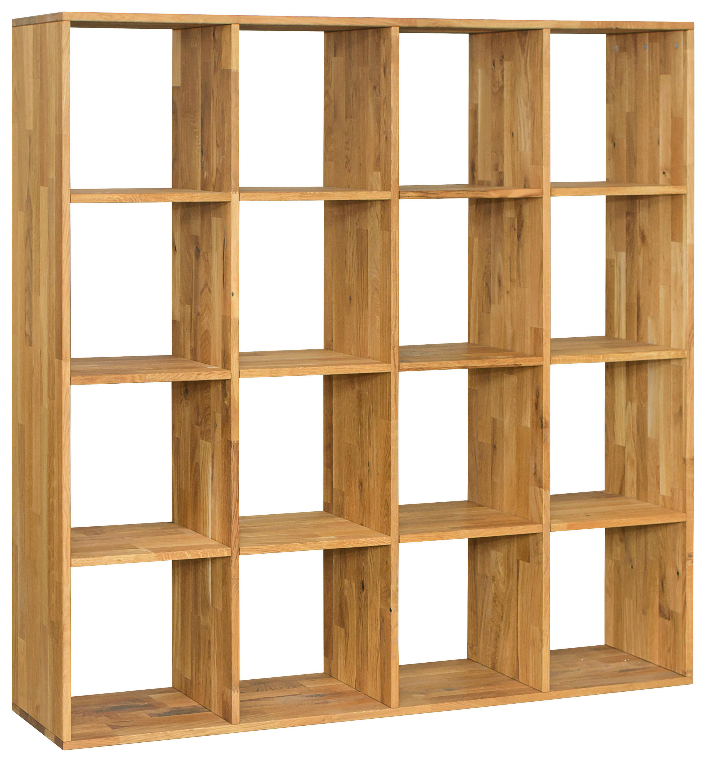 REGAL Wildeiche massiv Eichefarben  - Eichefarben, Natur, Holz (149/149/35cm) - Livetastic