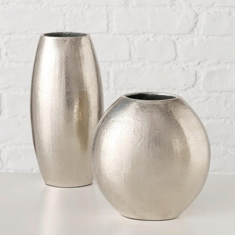 VAZA     metal  - srebrna, Osnovno, metal (17/8/23cm)