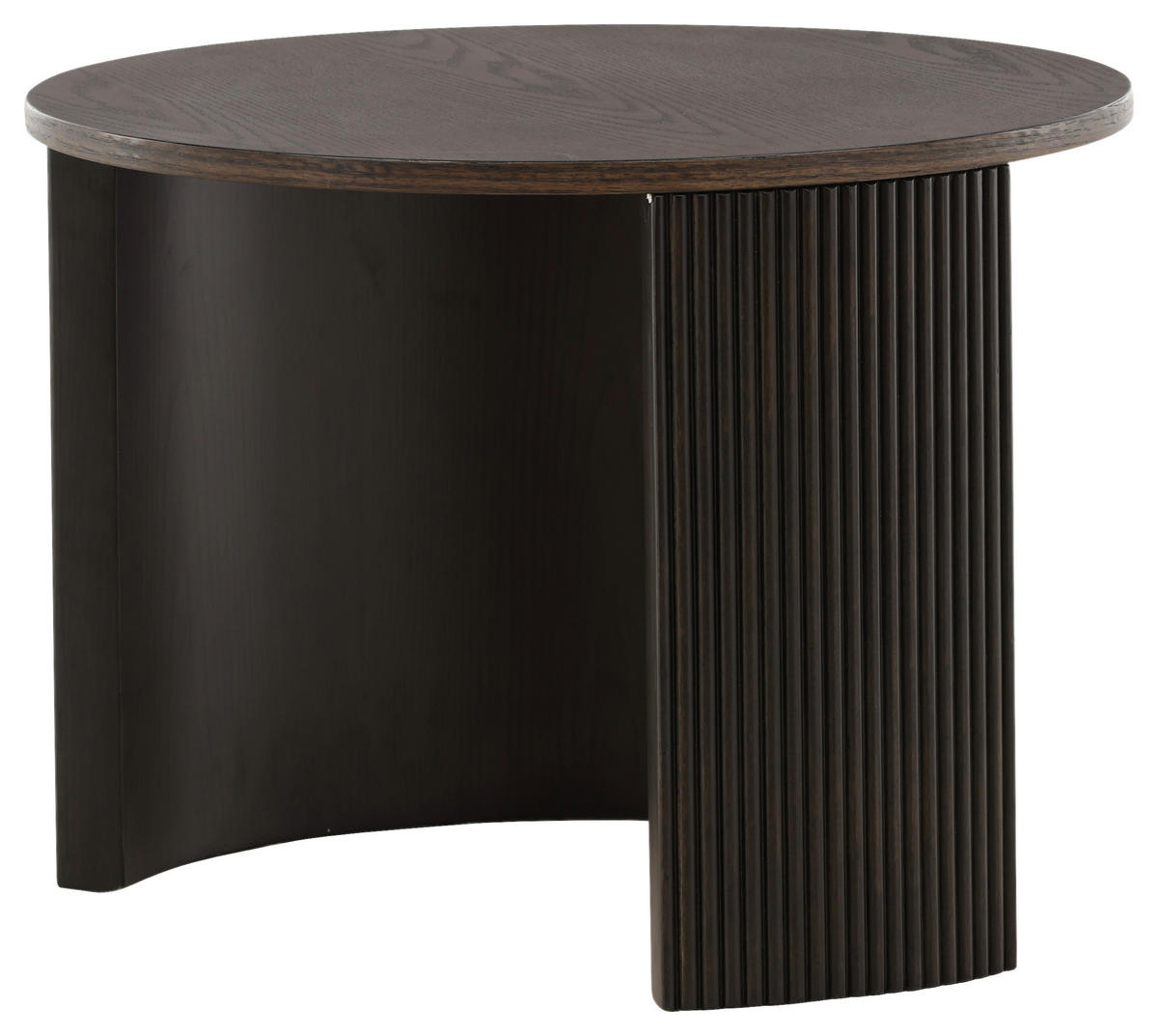 COUCHTISCH furniert 60/60/45 cm rund Schwarz  - Schwarz, Design, Holz/Holzwerkstoff (60/60/45cm) - Livetastic