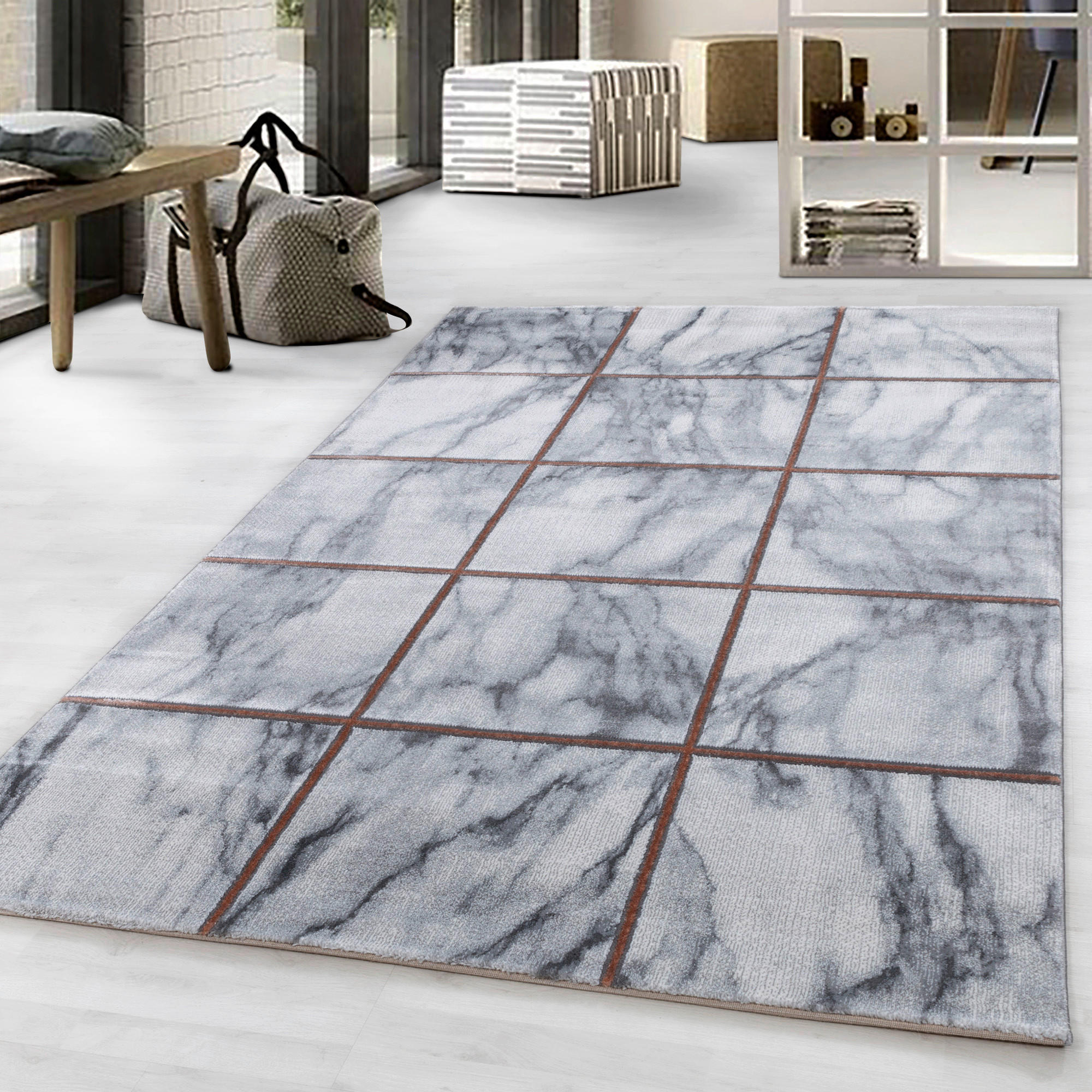 WEBTEPPICH 120/170 cm Naxos 3816 bronze Bronzefarben  - Bronzefarben, Design, Textil (120/170cm)