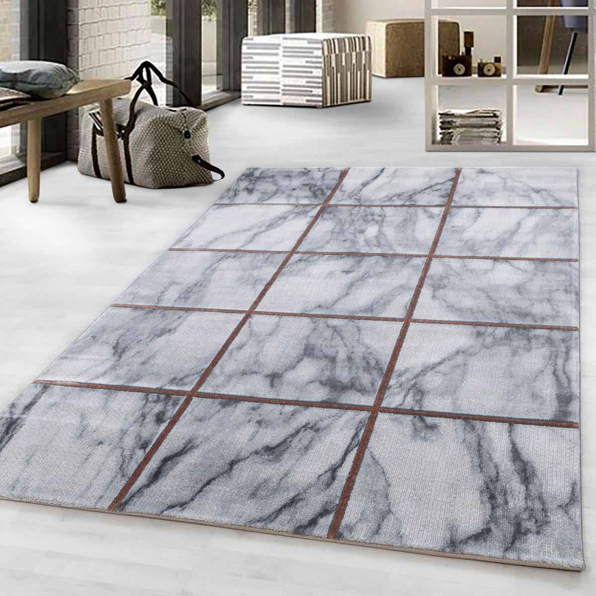 WEBTEPPICH 120/170 cm Naxos 3816 bronze Bronzefarben  - Bronzefarben, Design, Textil (120/170cm)