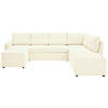 WOHNLANDSCHAFT in Cord Creme  - Creme/Schwarz, Konventionell, Kunststoff/Textil (126/293/155cm) - Ti'me