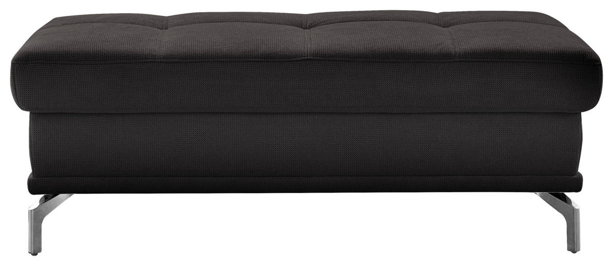 TABURET, textil, 133/47/72 cm - barvy stříbra/černá, Konvenční, kov/textil (133/47/72cm) - Sit & More