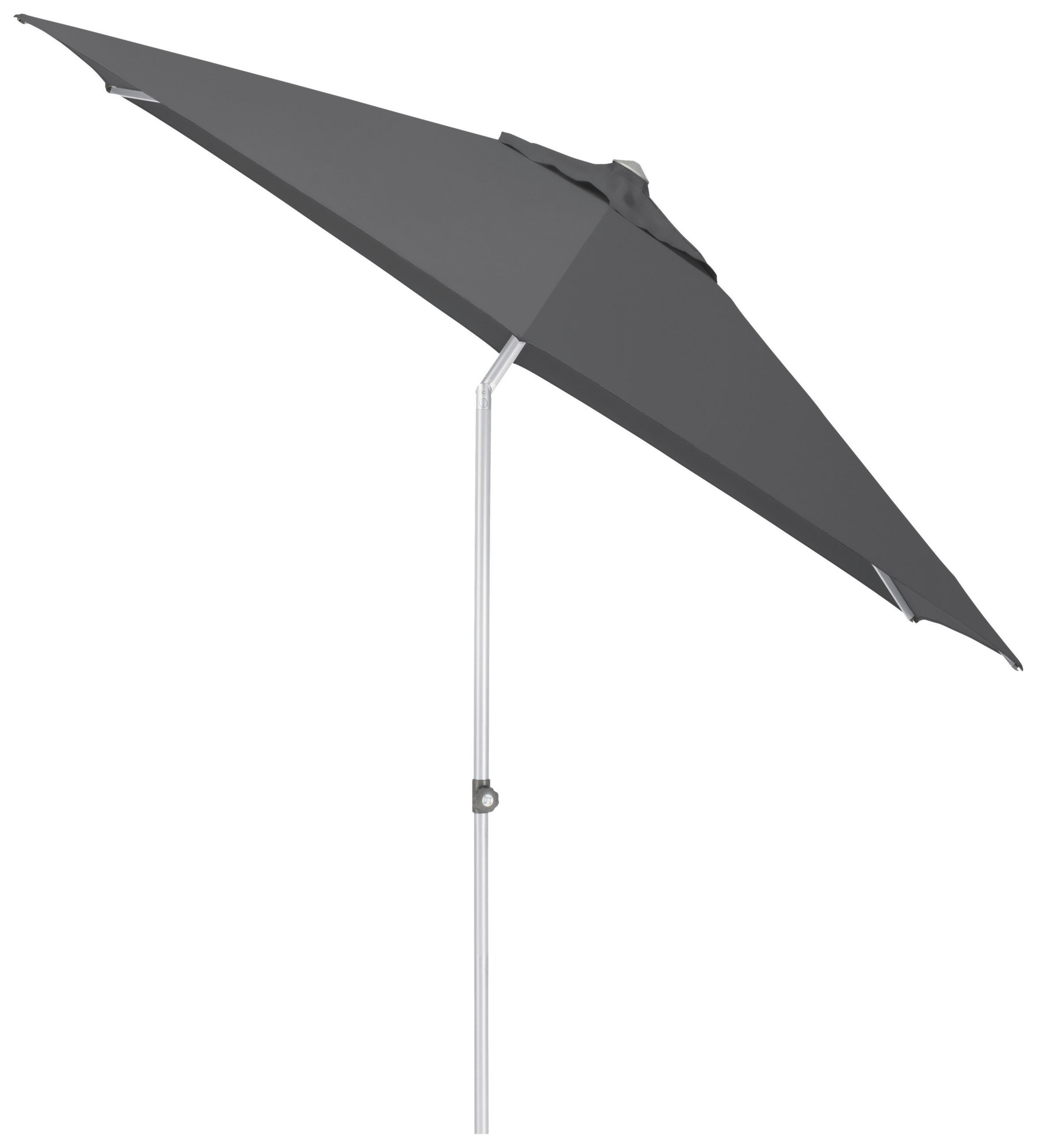 SONNENSCHIRM 230 cm Anthrazit  - Anthrazit/Silberfarben, Basics, Textil/Metall (230cm) - Kettler