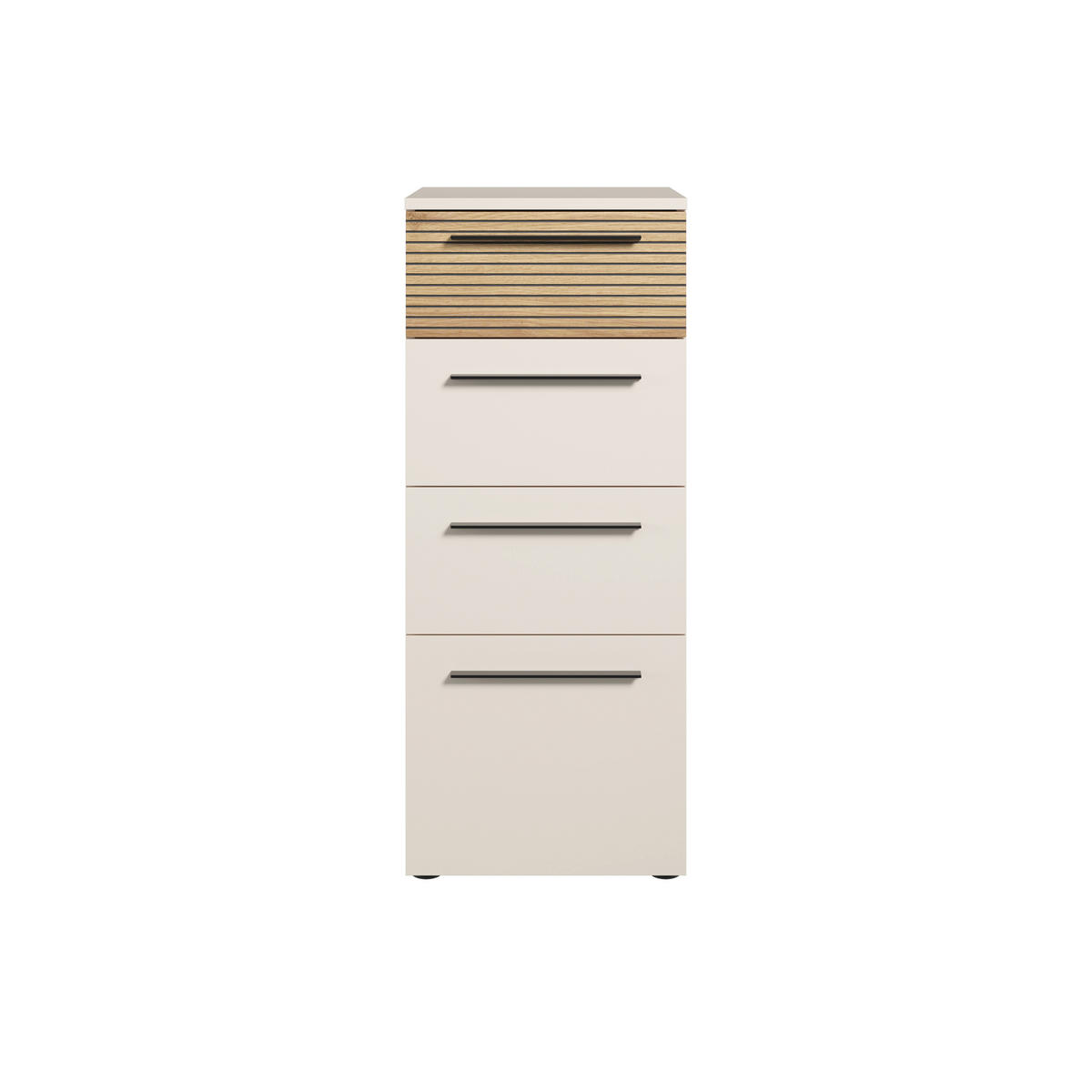 AKTENSCHRANK Schwarz, Eichefarben, Kaschmir  - Kaschmir/Eichefarben, MODERN, Holzwerkstoff (45/110/43cm) - Novel