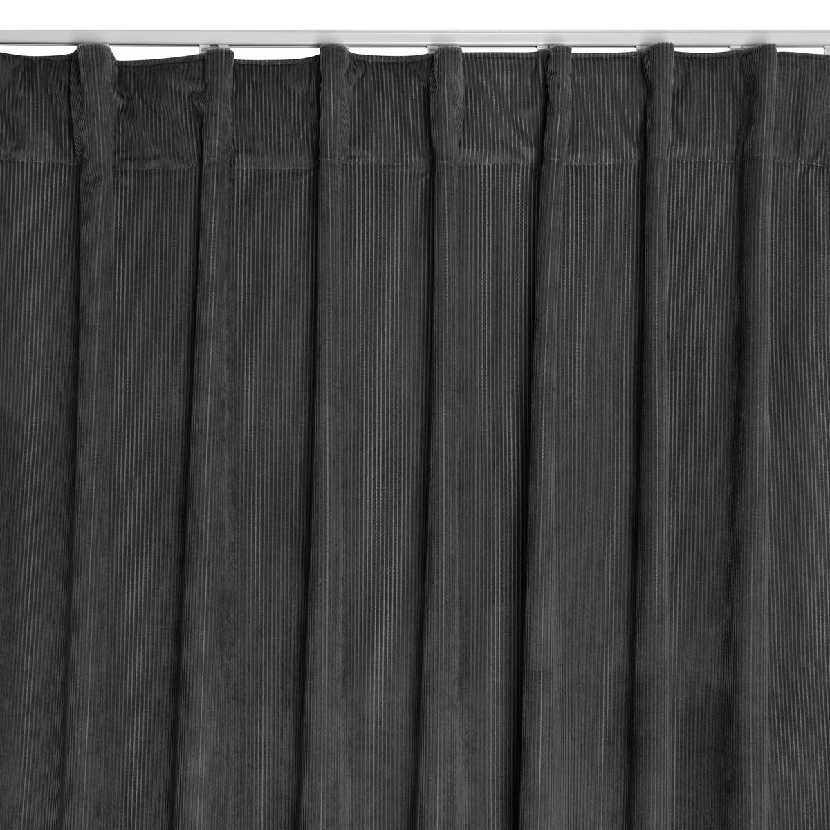FERTIGVORHANG blickdicht  - Anthrazit, Basics, Textil (140/240cm)