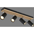 STRAHLER 56/8/12,5 cm   - Schwarz/Pinienfarben, Natur, Holz/Metall (56/8/12,5cm) - Novel