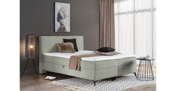 BOXBETT 180/200 cm in Ecru - Ecru/Schwarz, Design, Holz/Holzwerkstoff (180/200cm) - Xora