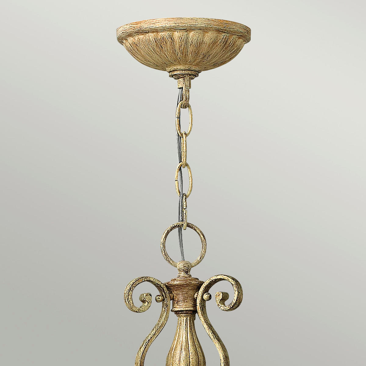 TAKKRONA Carabel 73/53.3 cm  - champagne, Romantik / Lanthus, metall/glas (73/53.3cm) - Elstead Lighting