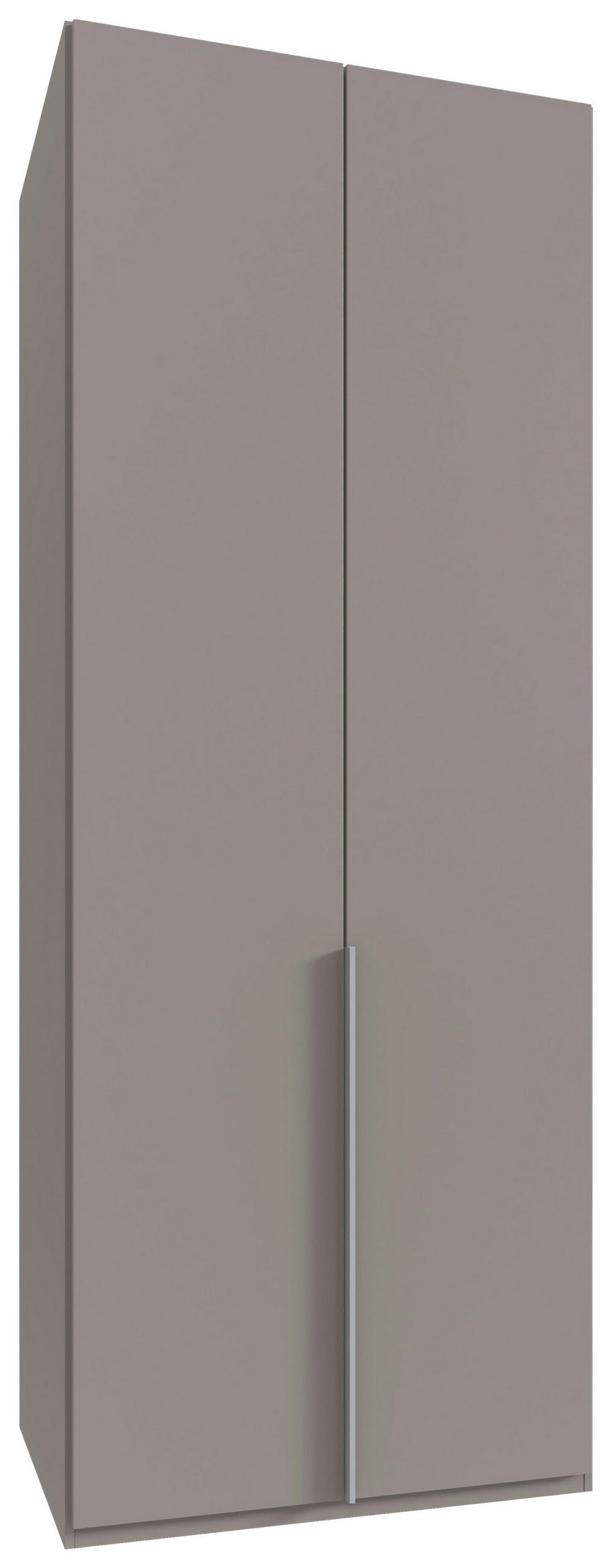 GARDEROB MED GÅNGJÄRN 90/236/58 cm 2-dörrar - sahara/aluminiumfärg, Modern, metall/trämaterial (90/236/58cm) - MID.YOU