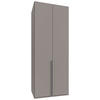 DREHTÜRENSCHRANK in Grau, Sahara  - Alufarben/Grau, Modern, Holzwerkstoff/Metall (90/236/58cm) - MID.YOU