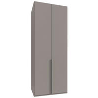 DREHTÜRENSCHRANK in Grau, Sahara  - Alufarben/Grau, Modern, Holzwerkstoff/Metall (90/236/58cm) - MID.YOU