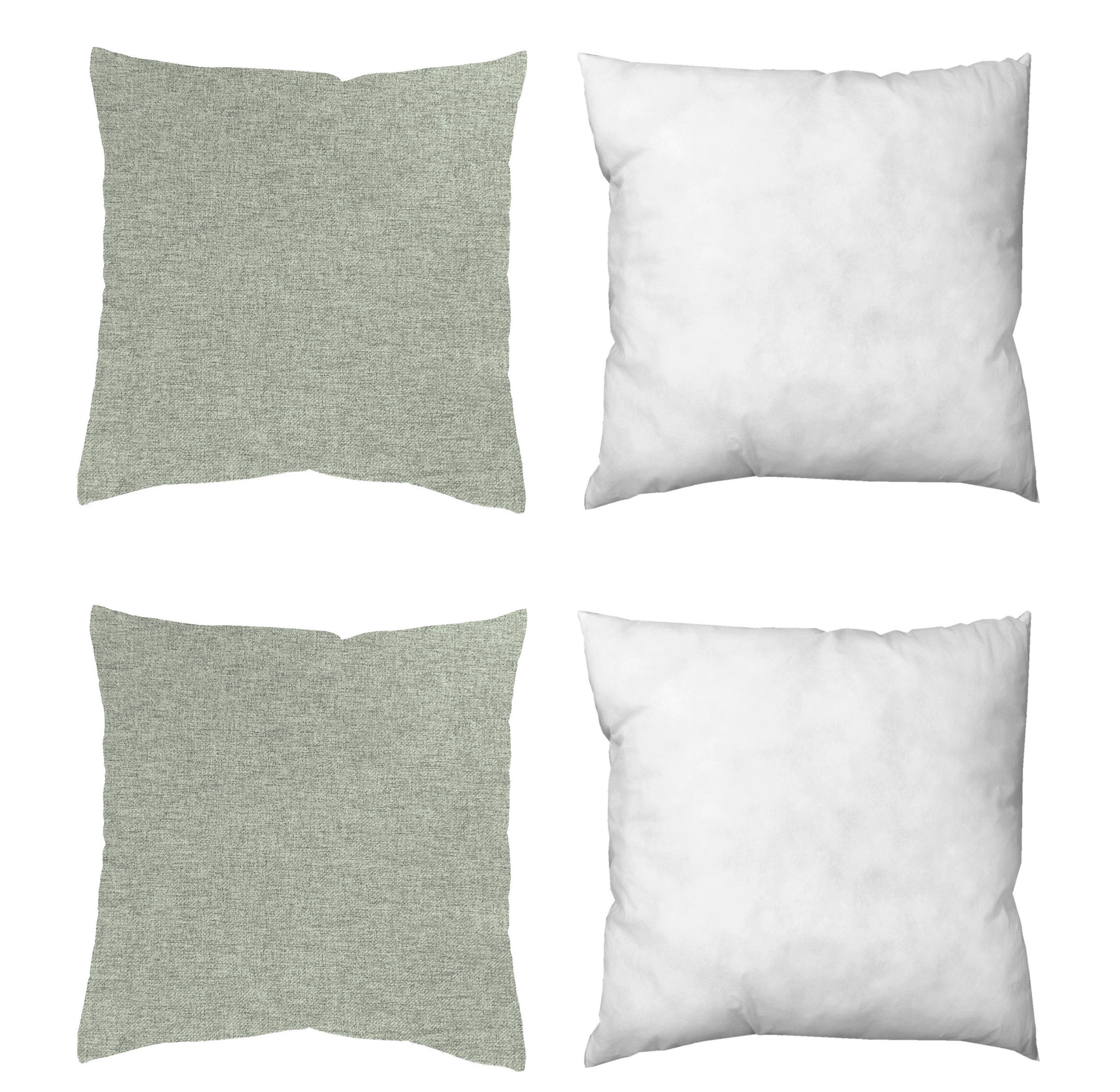 ZIERKISSEN  40/40 cm   - Salbeigrün, Basics, Textil (40/40cm)