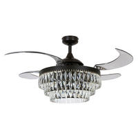 DECKENVENTILATOR  122/50 cm    - Transparent/Schwarz, Lifestyle, Kunststoff/Metall (122/50cm) - P & B
