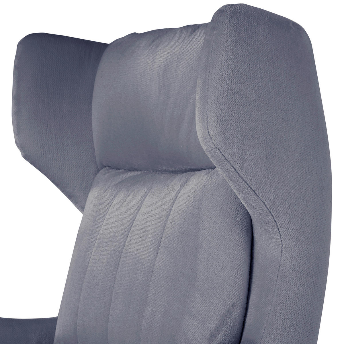 OHRENSESSEL Flachgewebe Grau  - Schwarz/Grau, Trend, Textil/Metall (75/111/83cm) - Ambia Home