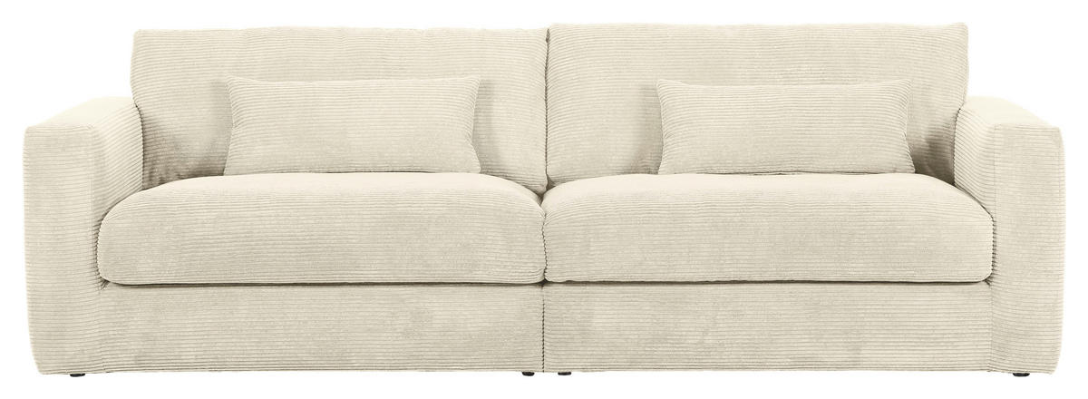 NAGY KANAPÉ textil natúr színű  - natúr színű/fekete, Konventionell, műanyag/textil (260/66/115cm) - MID.YOU