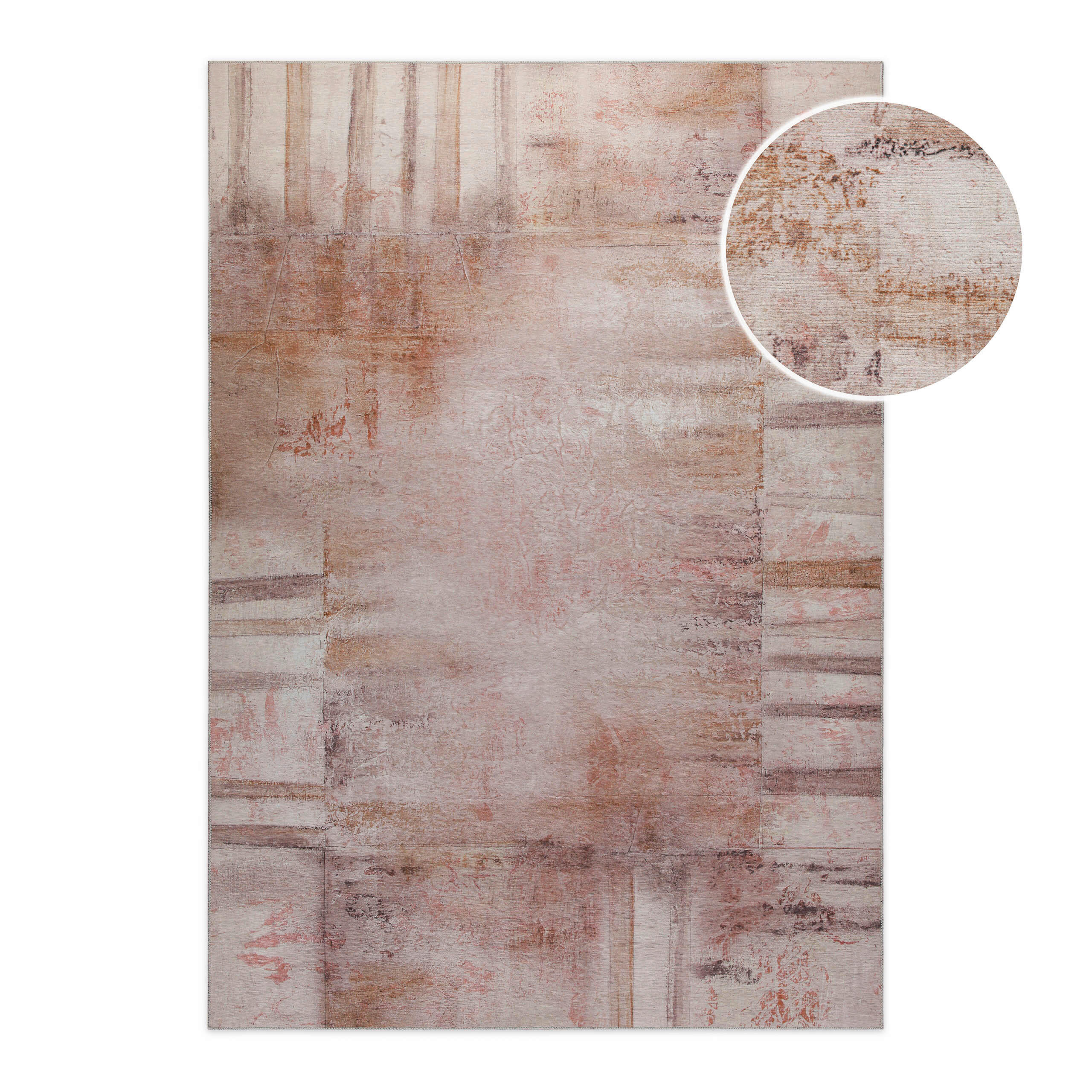 FLACHWEBETEPPICH  Wohnzimmer 200/300 cm Esprit Altrosa, Terracotta rechteckig  - Terracotta/Altrosa, Basics, Textil (200/300cm) - Esprit