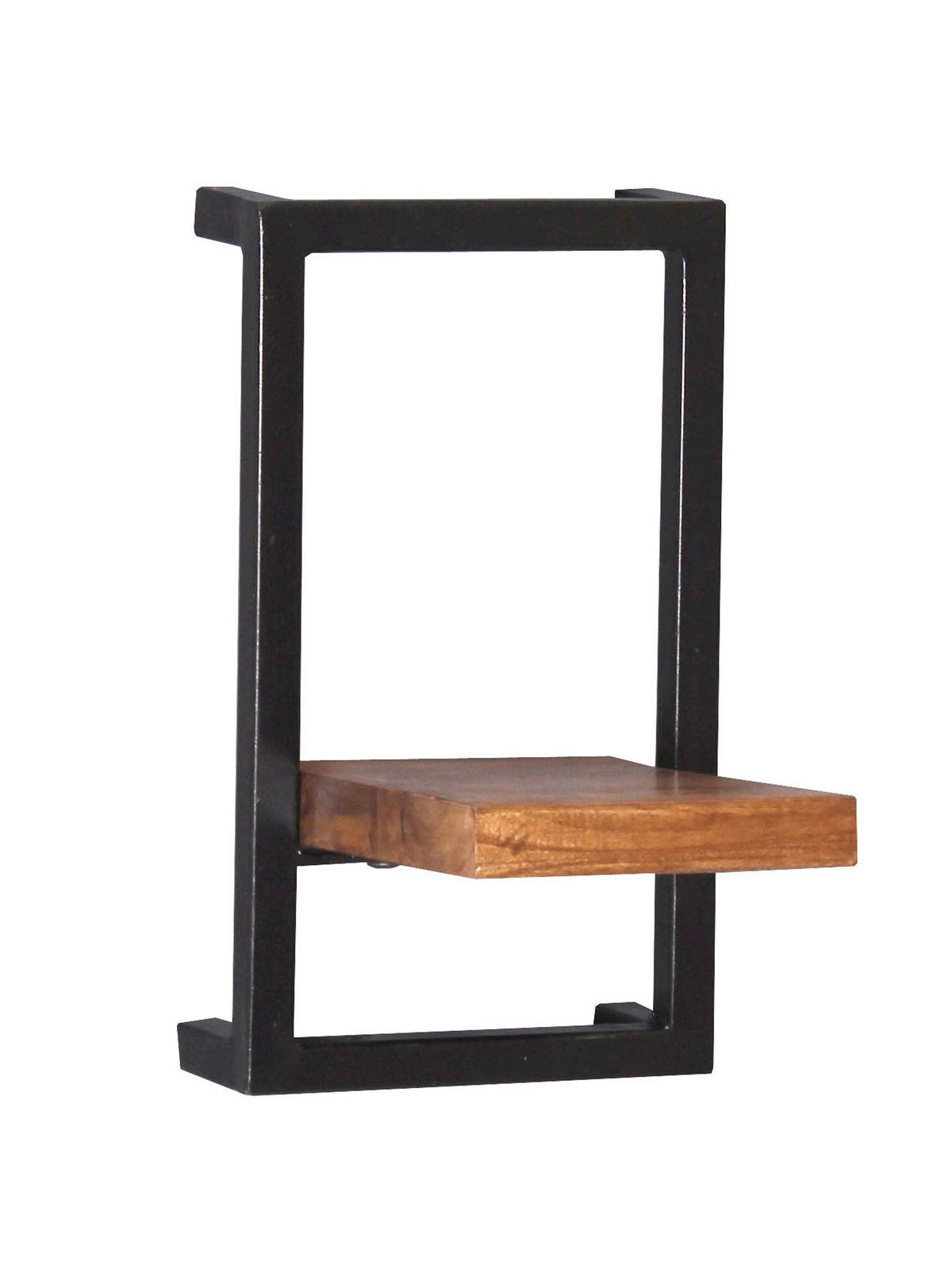 WANDREGAL 20/35/25 cm  - Schwarz/Naturfarben, Design, Holz/Metall (20/35/25cm) - MID.YOU