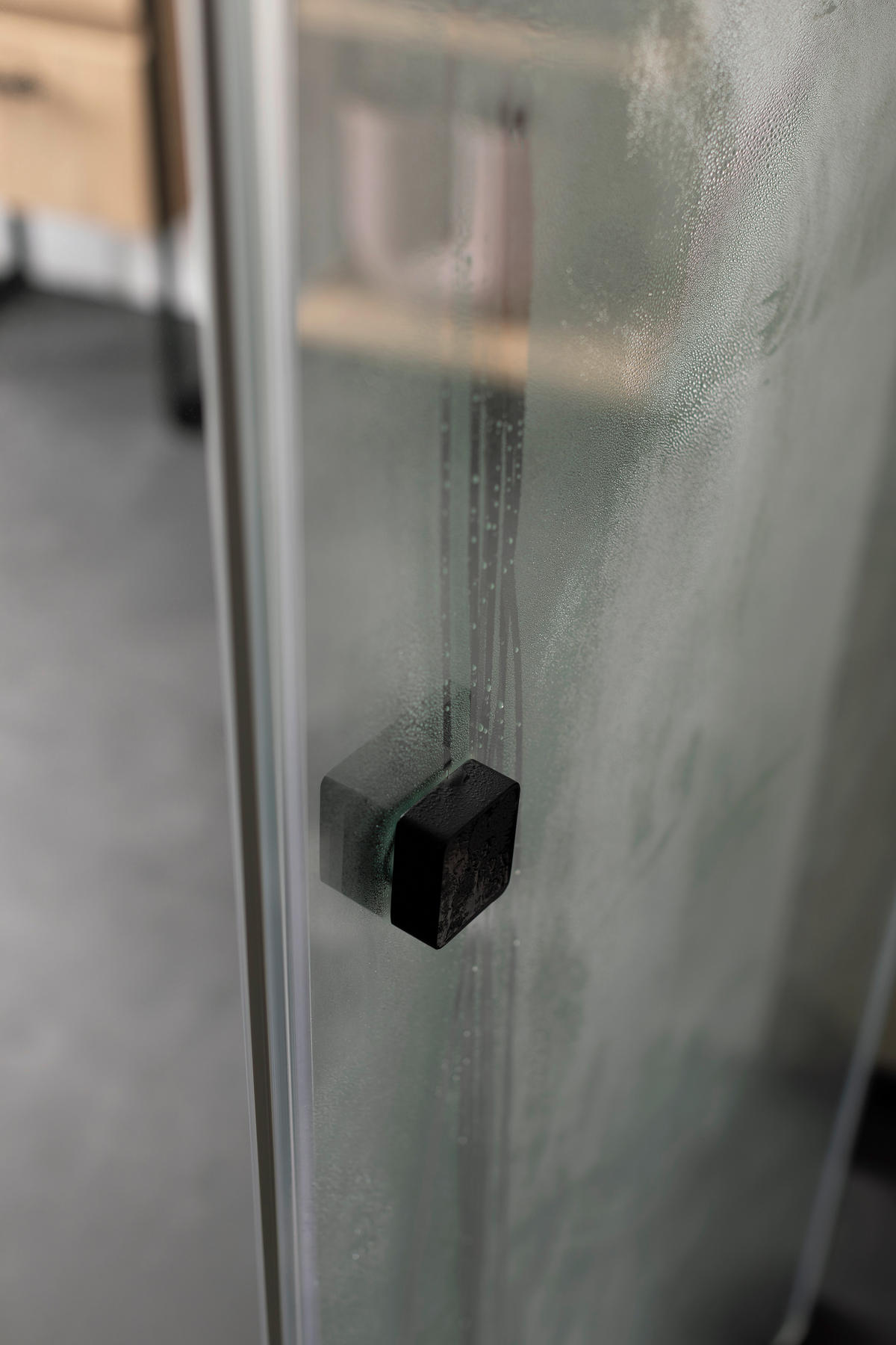 DUSCHKABINE 80/200/80 cm  in Schwarz  - Schwarz, MODERN, Glas/Metall (80/200/80cm) - Schöner Wohnen