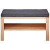 GARDEROBENBANK  in 90/48/40 cm  - Anthrazit/Buchefarben, Natur, Holzwerkstoff/Textil (90/48/40cm) - Linea Natura