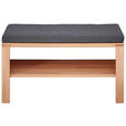 GARDEROBENBANK  in 90/48/40 cm  - Anthrazit/Buchefarben, Natur, Holzwerkstoff/Textil (90/48/40cm) - Linea Natura