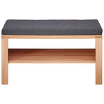 GARDEROBENBANK  in 90/48/40 cm  - Anthrazit/Buchefarben, Natur, Holzwerkstoff/Textil (90/48/40cm) - Linea Natura