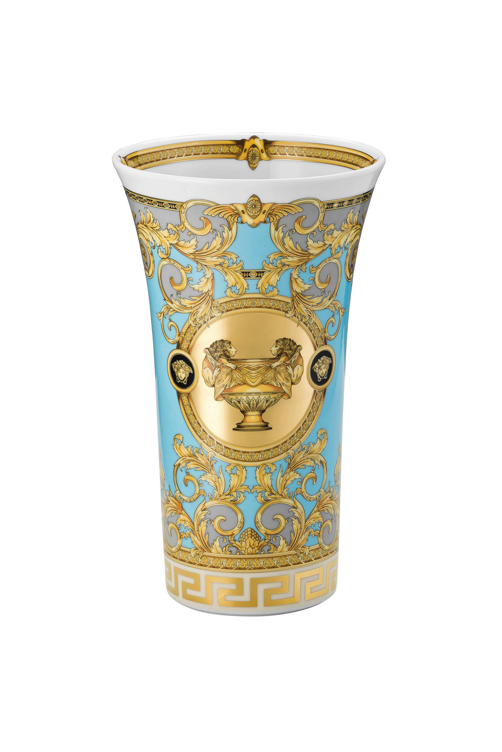 VAZA 41,7/27,8/25,3 cm keramika - bijela/tirkizna, Konvencionalno, keramika (41,7/27,8/25,3cm) - Versace
