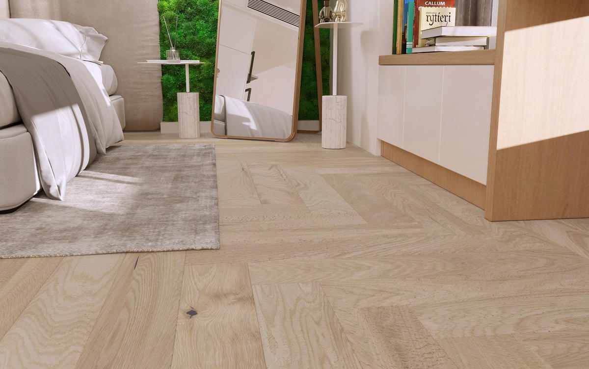 FISCHGRÄT Eiche Balos  per  m² - Eichefarben, Design, Holz (72,5/13/1,4cm) - Ambiente