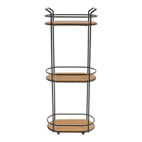 POLICA drvo, metal - boje hrasta, Basics, drvo/metal (13,5/62,5/24,5cm) - Homeware