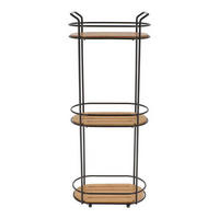 POLICA - barve hrasta, Basics, kovina/les (13,5/62,5/24,5cm) - Homeware