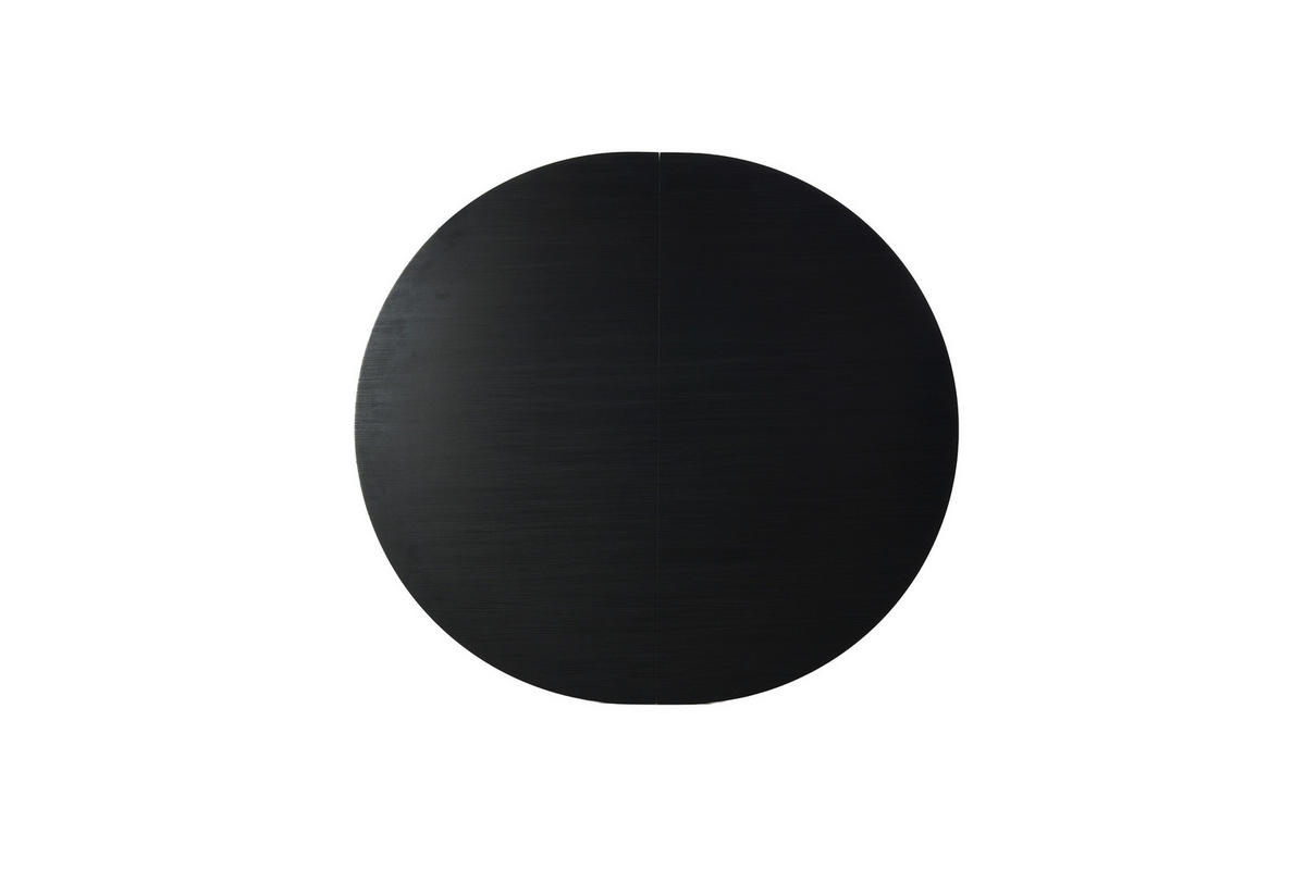 AUSZIEHTISCH Schwarz oval  ausziehbar  - Schwarz, Design, Holzwerkstoff/Metall (120-160/110/76cm) - MID.YOU