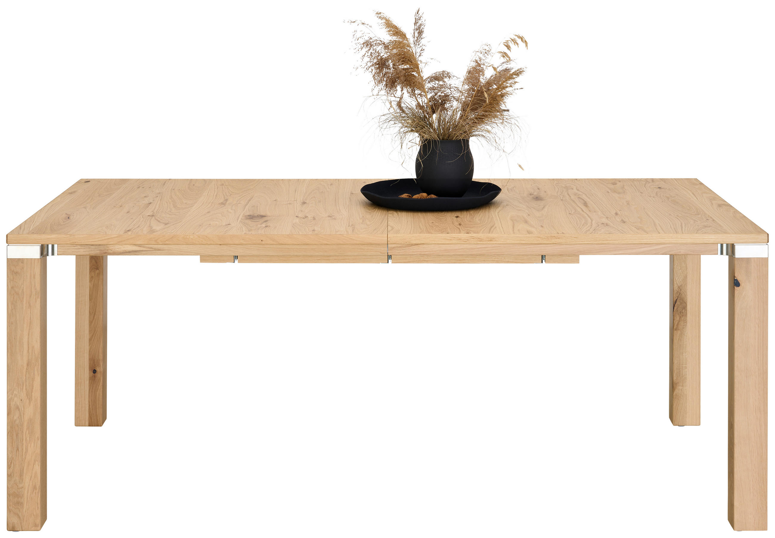 ESSTISCH in Holz, Metall 190(290)/100/75 cm  - Edelstahlfarben/Eichefarben, Design, Holz/Metall (190(290)/100/75cm) - Venjakob